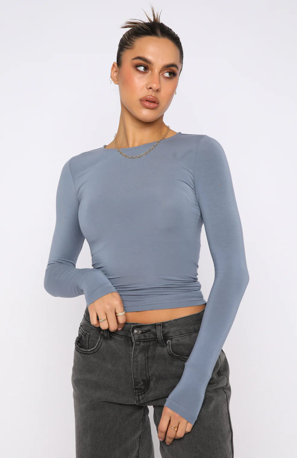 Basic Crewneck Long Sleeve Top