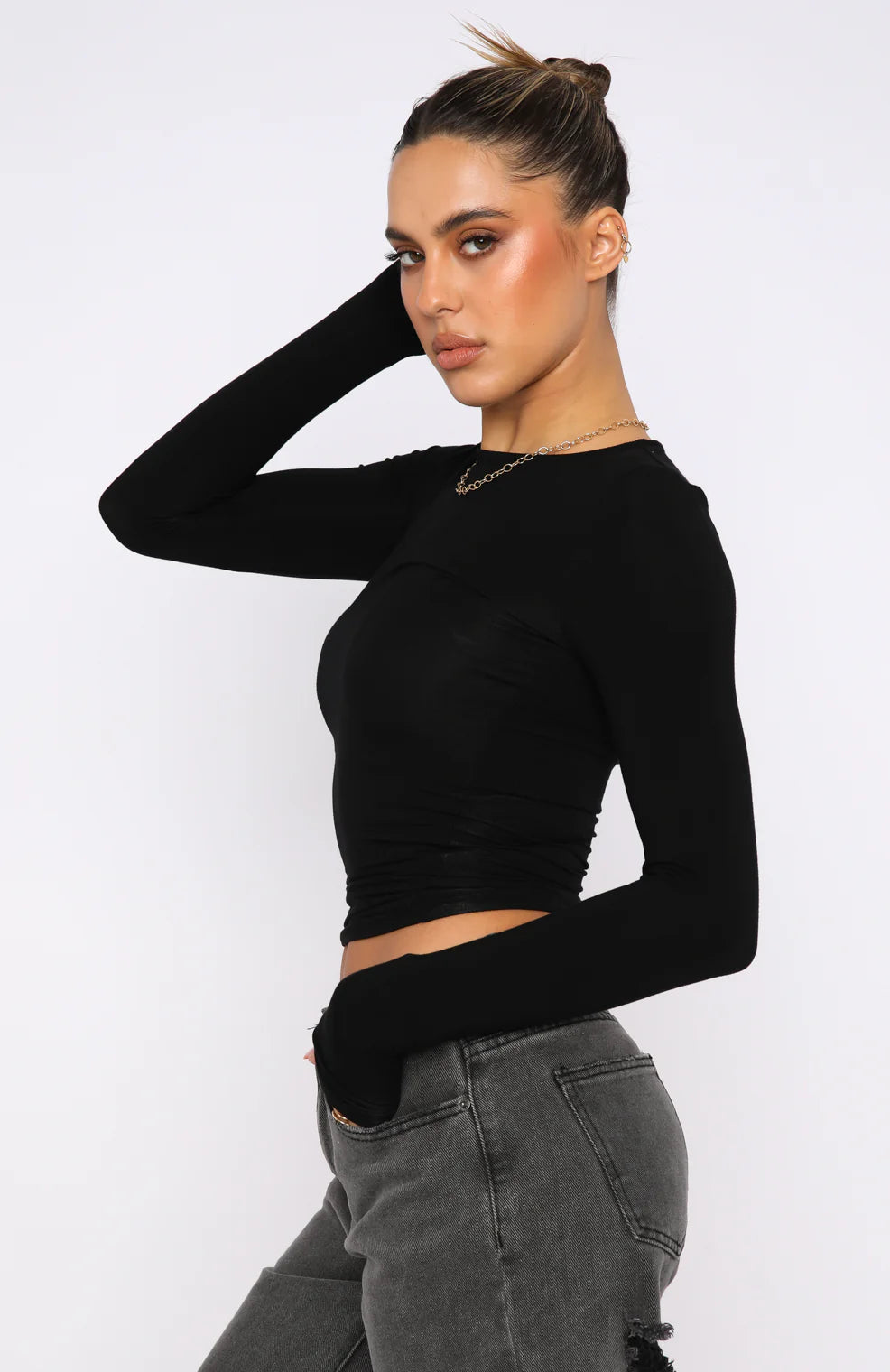 Basic Crewneck Long Sleeve Top