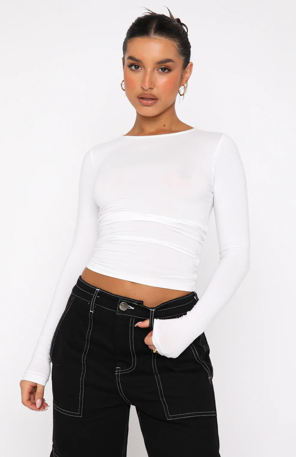 Basic Crewneck Long Sleeve Top