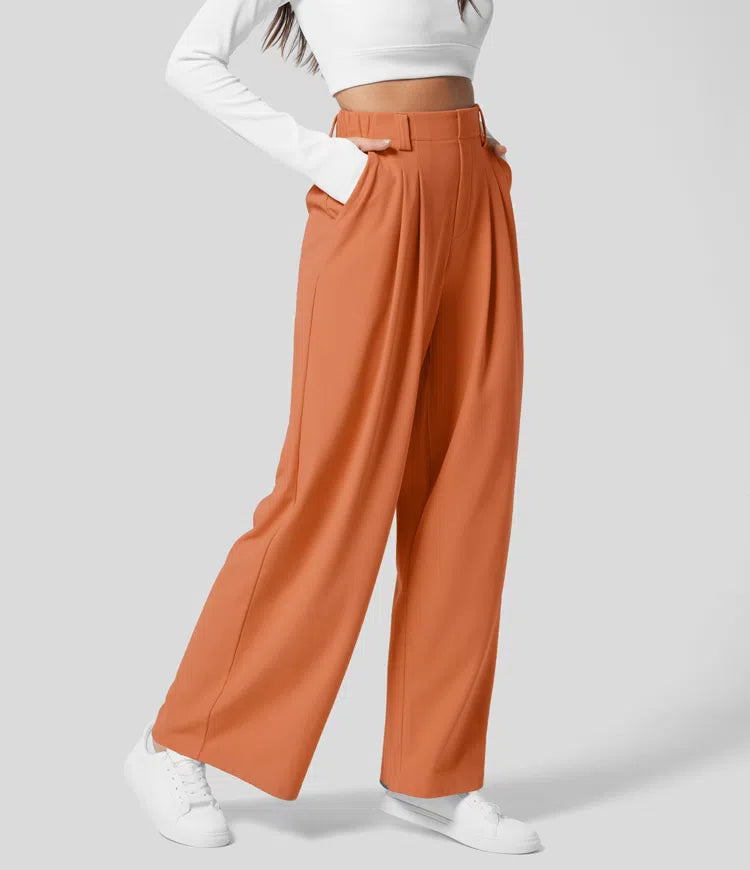 Orange Wide Leg Pants