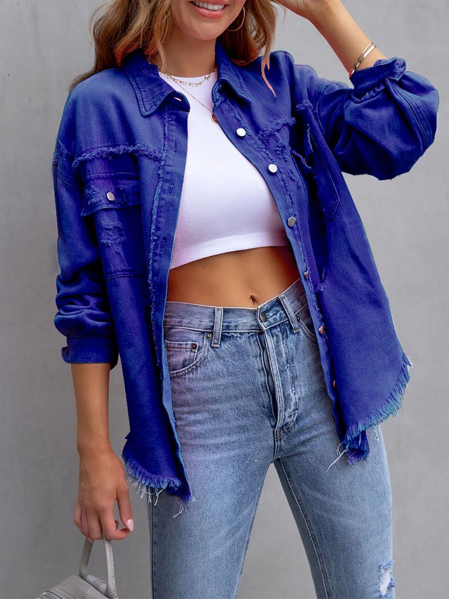 Frayed Denim Jacket