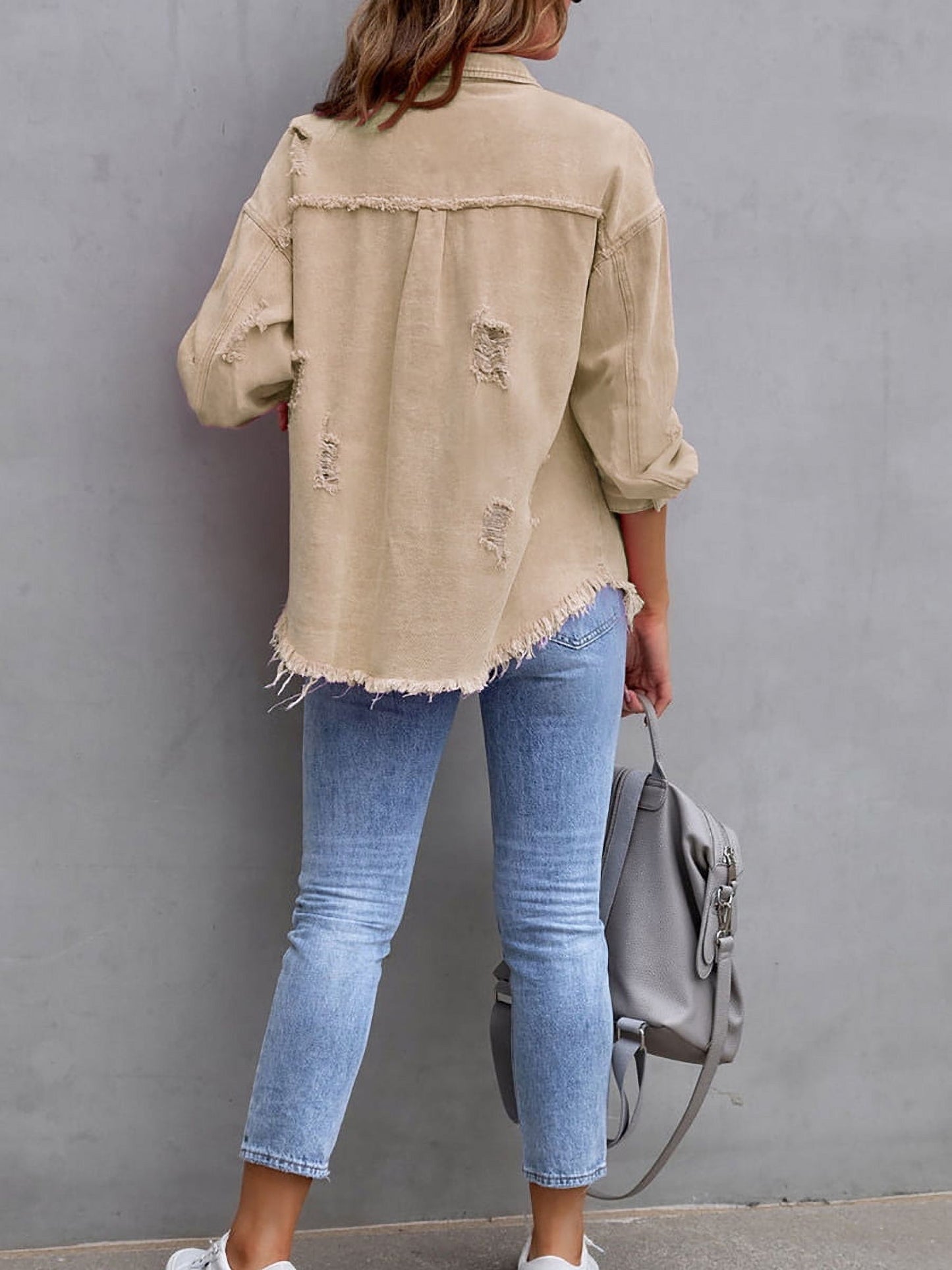 Frayed Denim Jacket