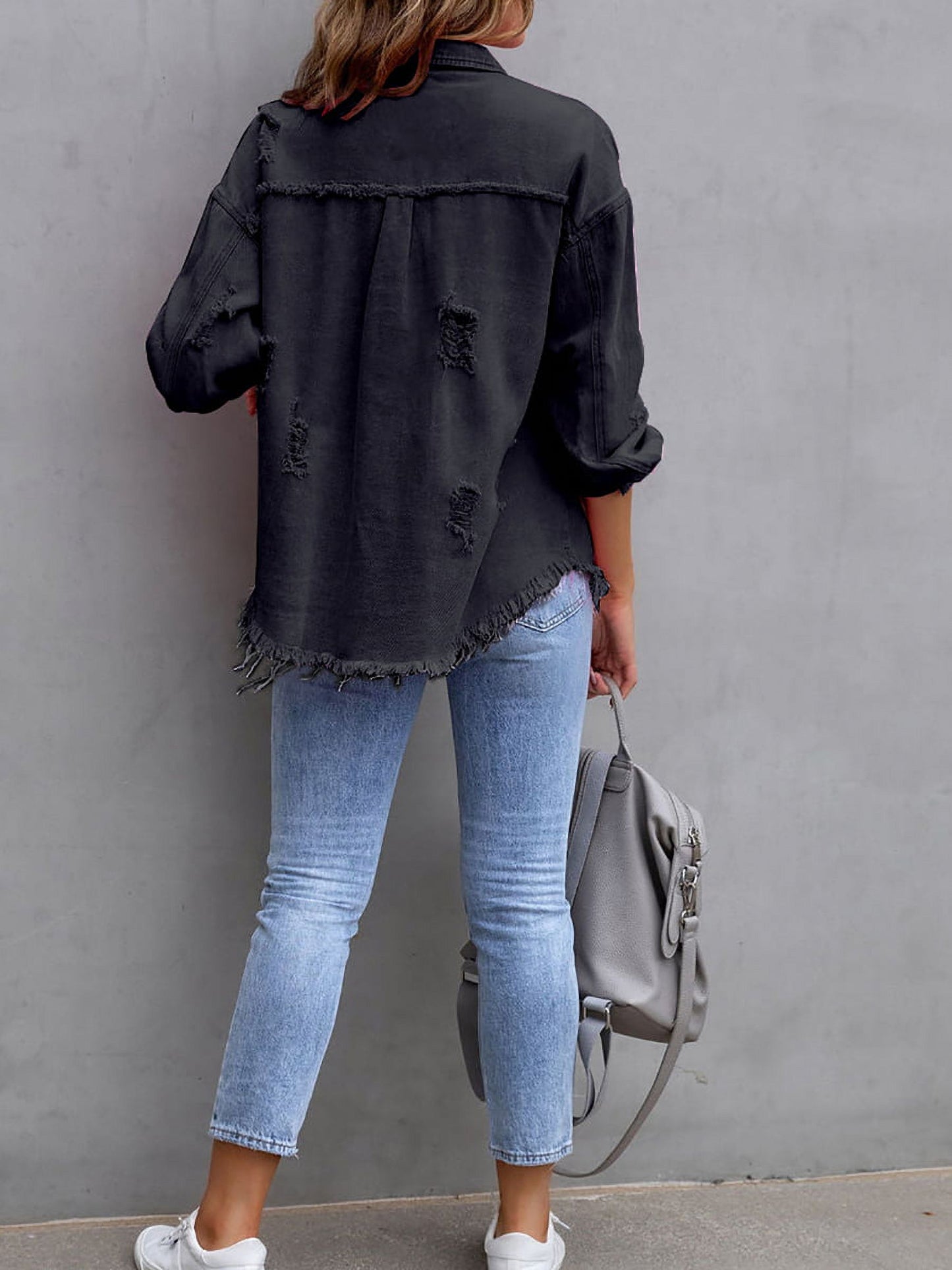 Frayed Denim Jacket