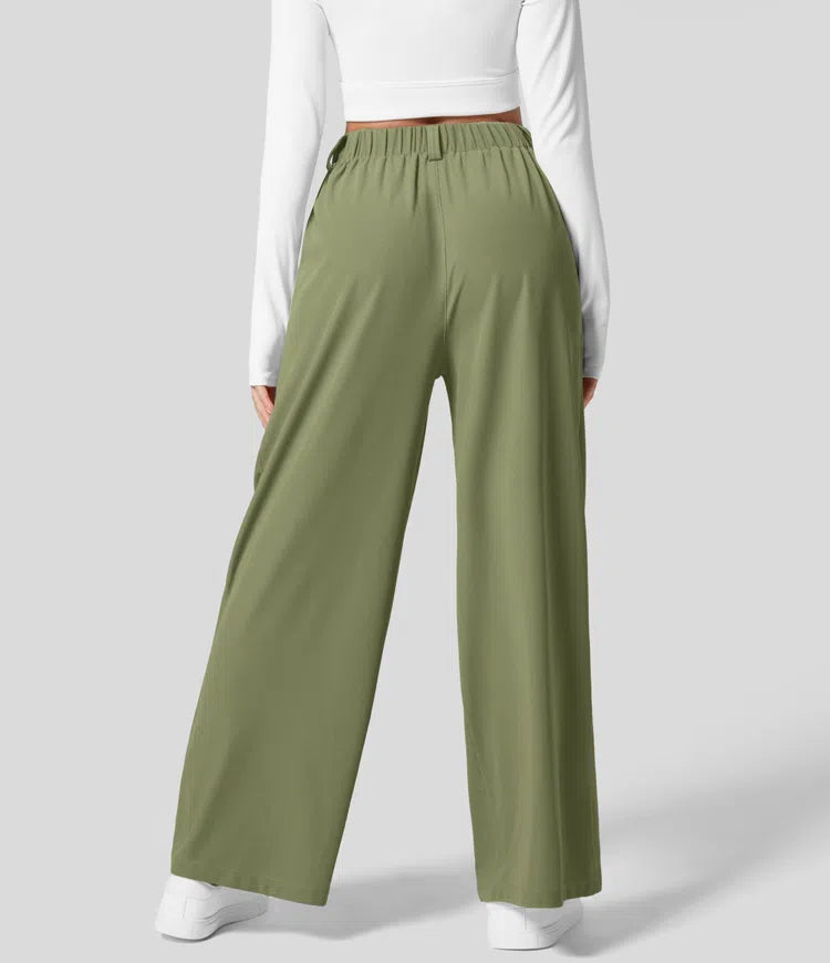 Green Wide Leg Pants