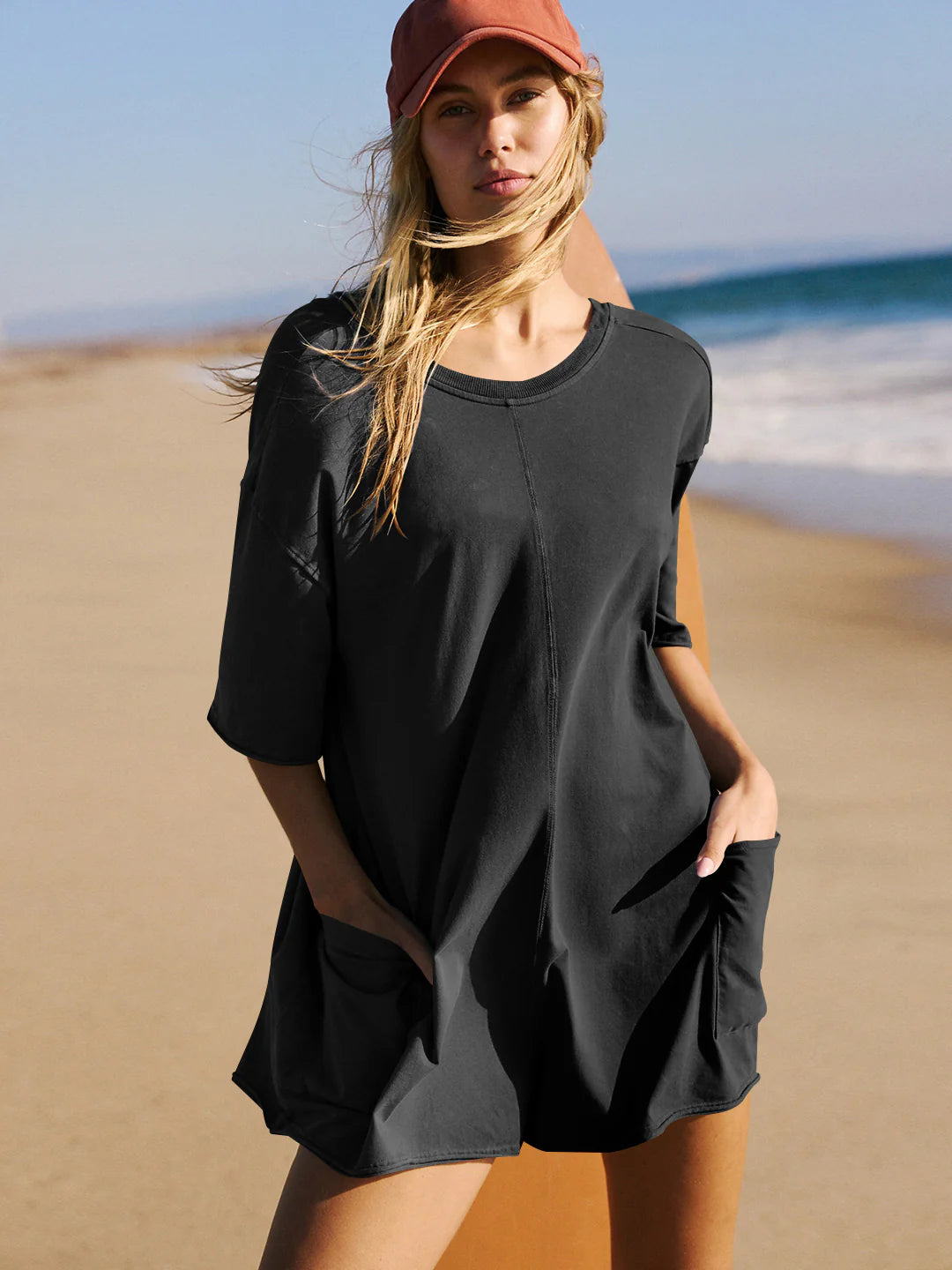 Black Hot Shot Tee Romper