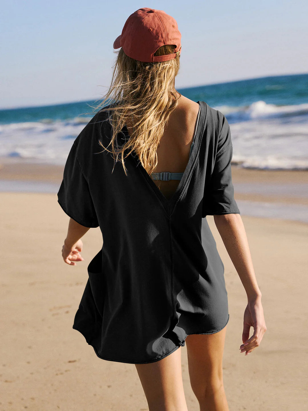 Black Hot Shot Tee Romper