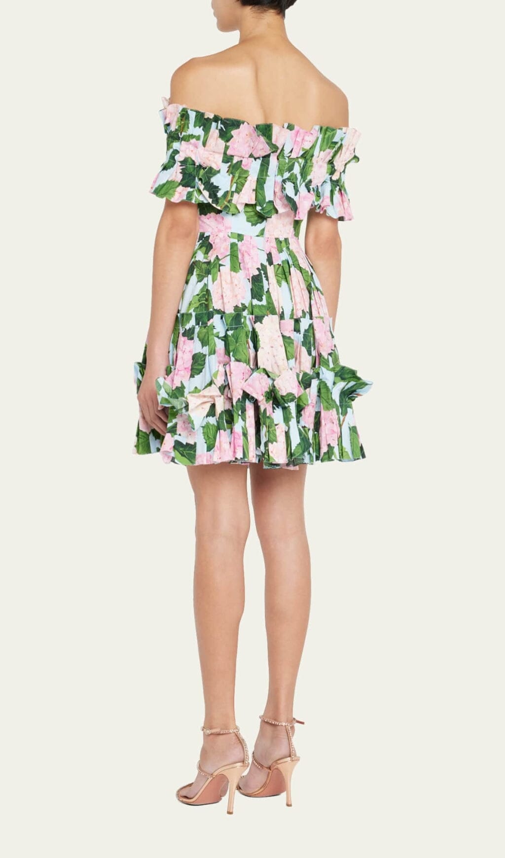 Floral Ruched Cotton Dress