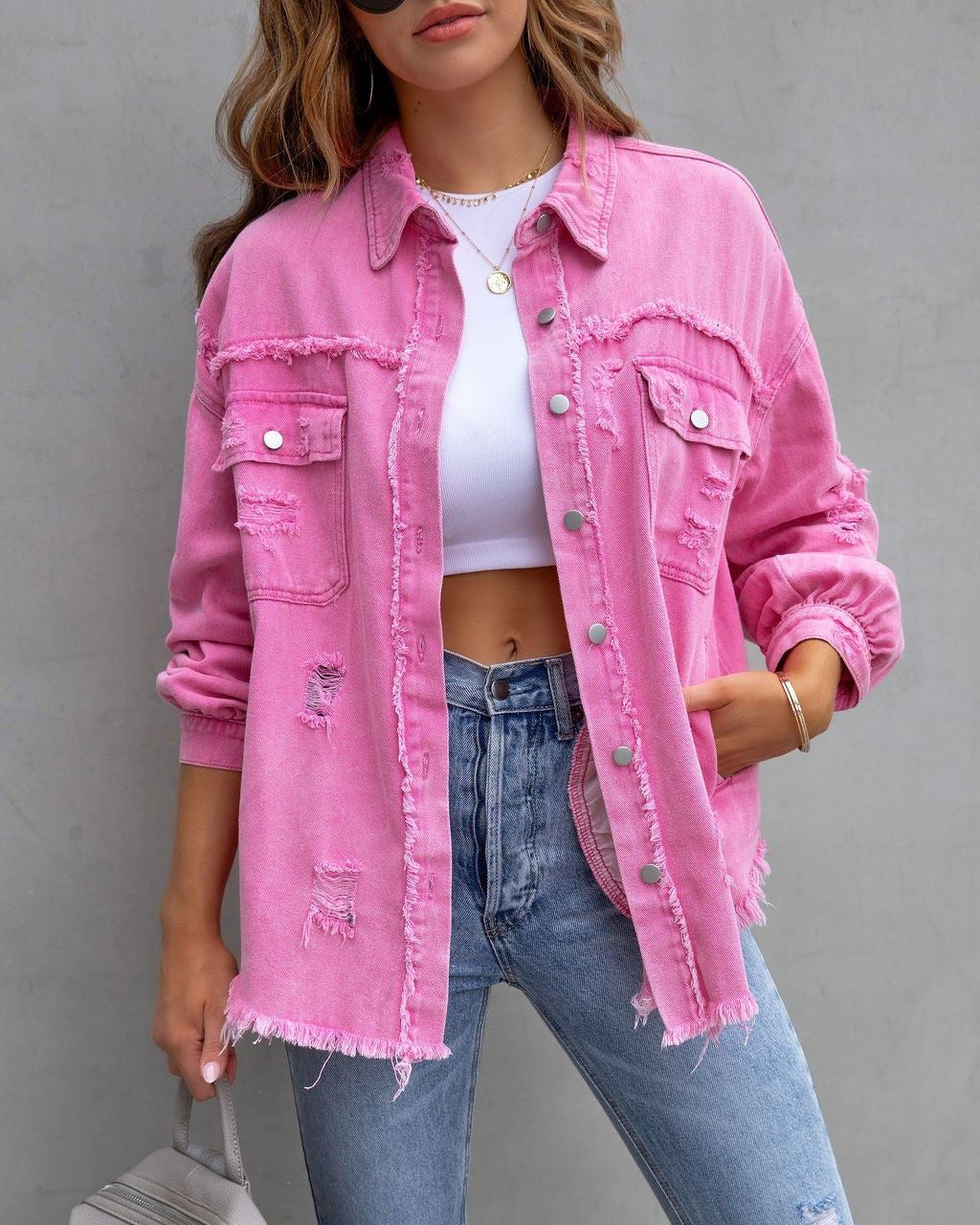 Frayed Denim Jacket