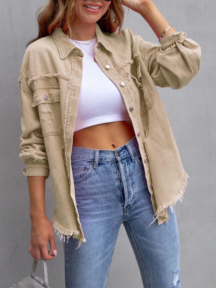 Frayed Denim Jacket