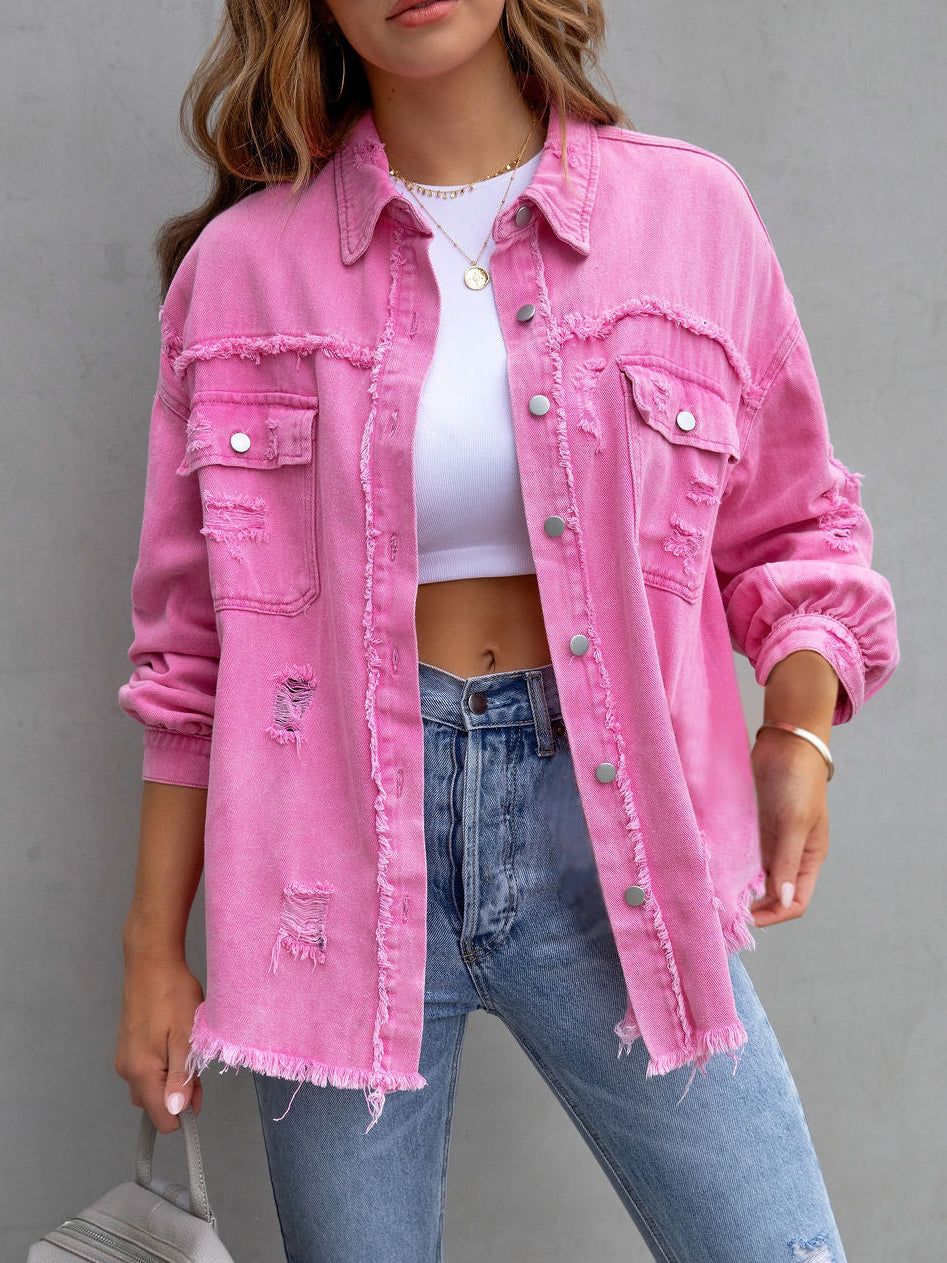 Frayed Denim Jacket