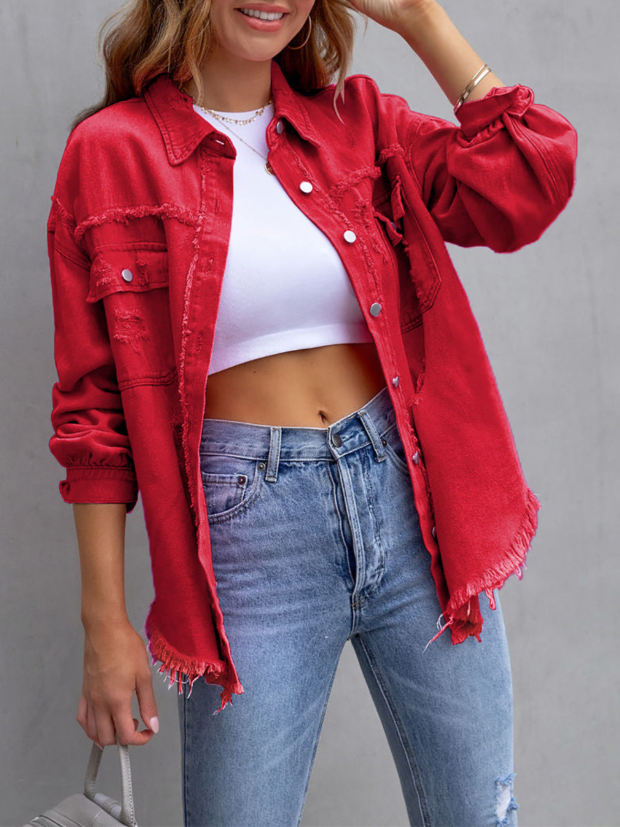 Frayed Denim Jacket