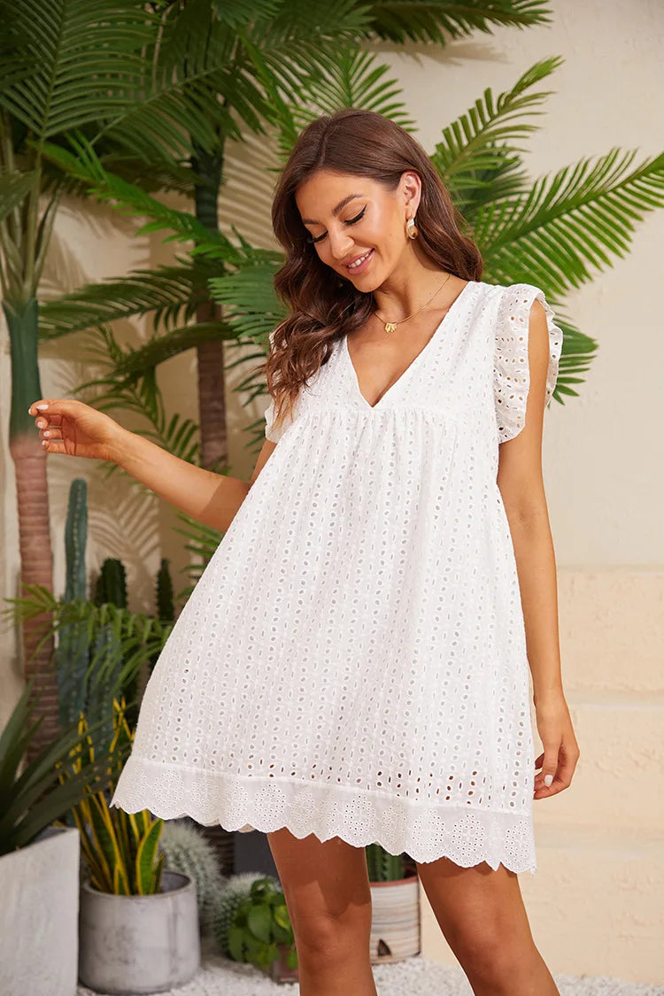 Garden Breeze Eyelet Dress