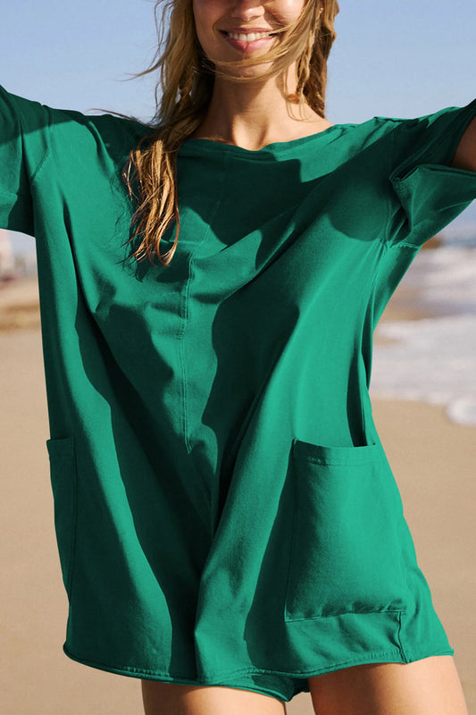 Green Hot Shot Tee Romper