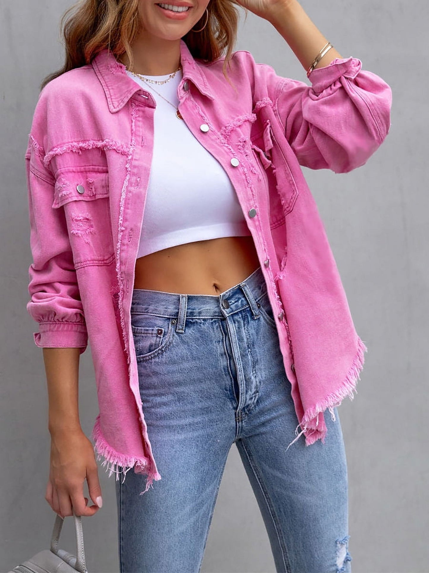 Frayed Denim Jacket