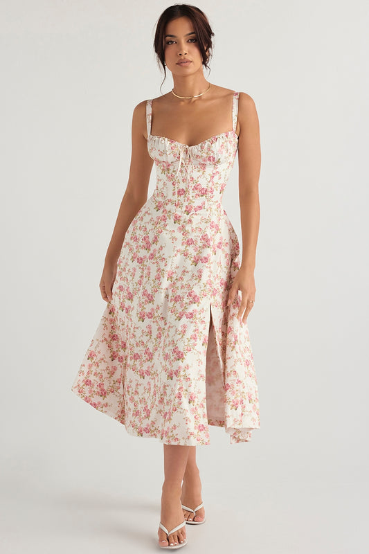 Rose Floral Print Sundress