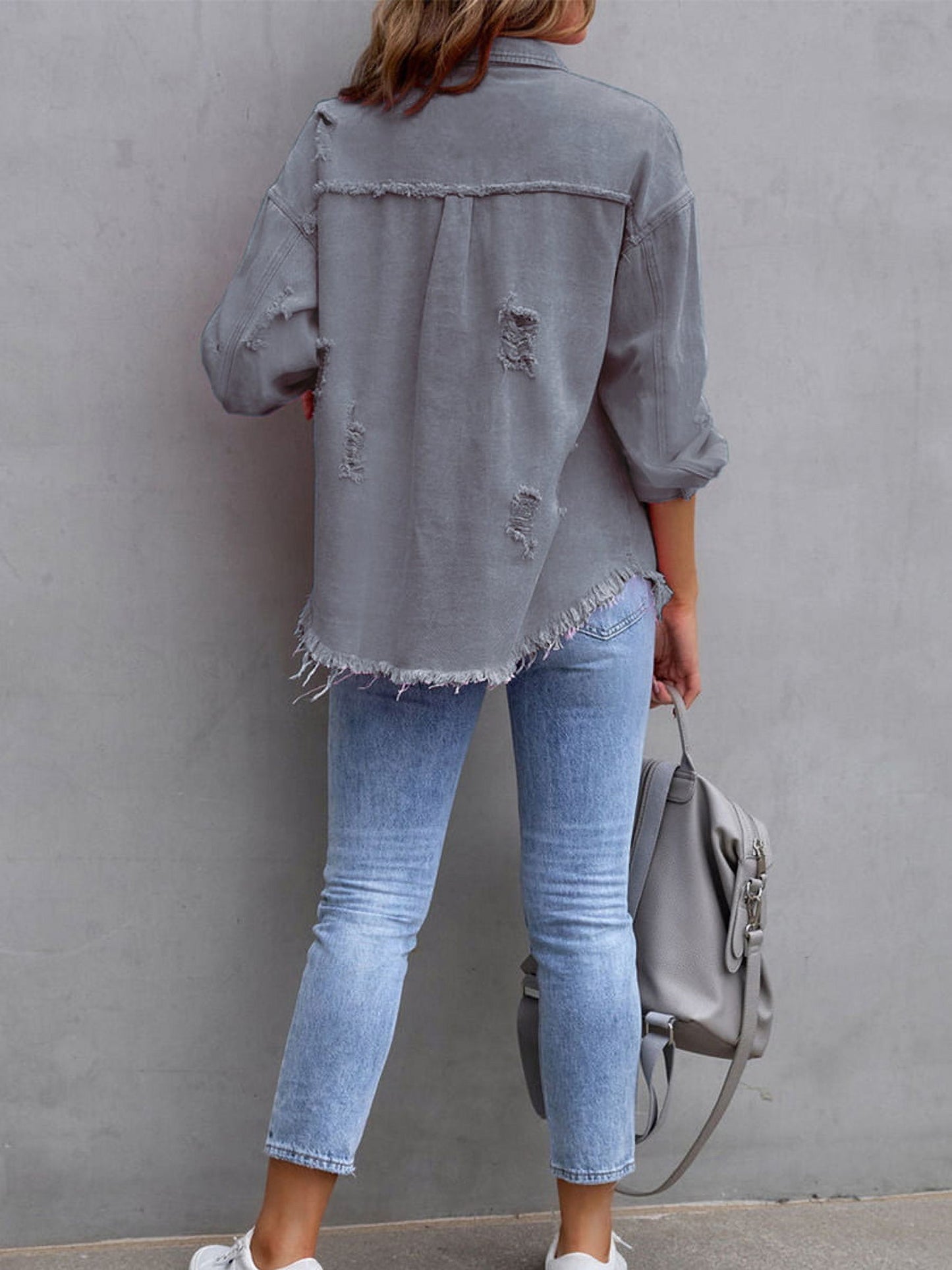 Frayed Denim Jacket