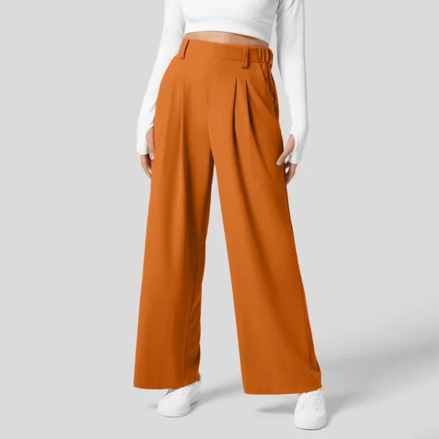 Orange Wide Leg Pants